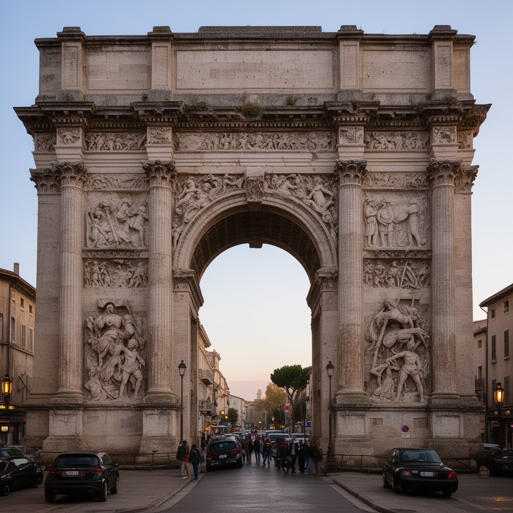AI-generated illustration of Triumphal Arch of Orange