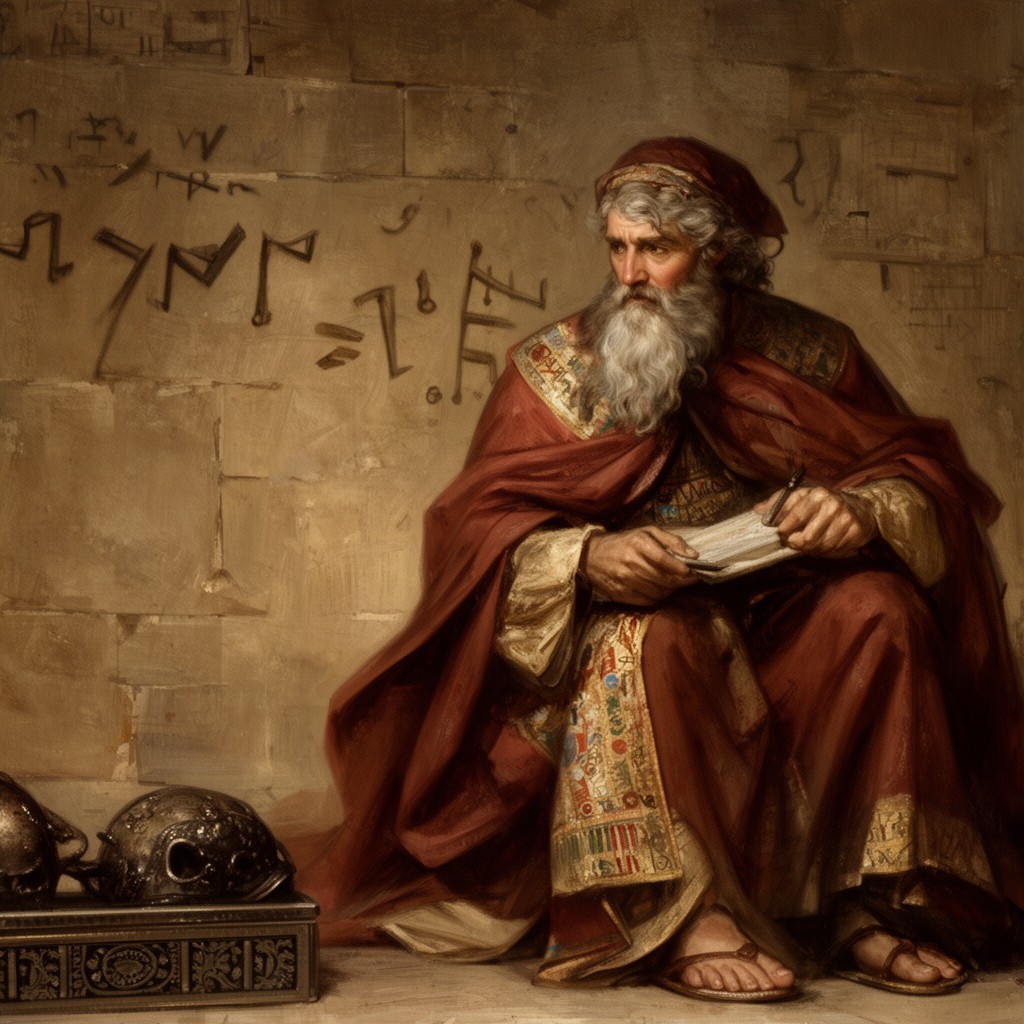 AI-generated illustration of Belshazzar