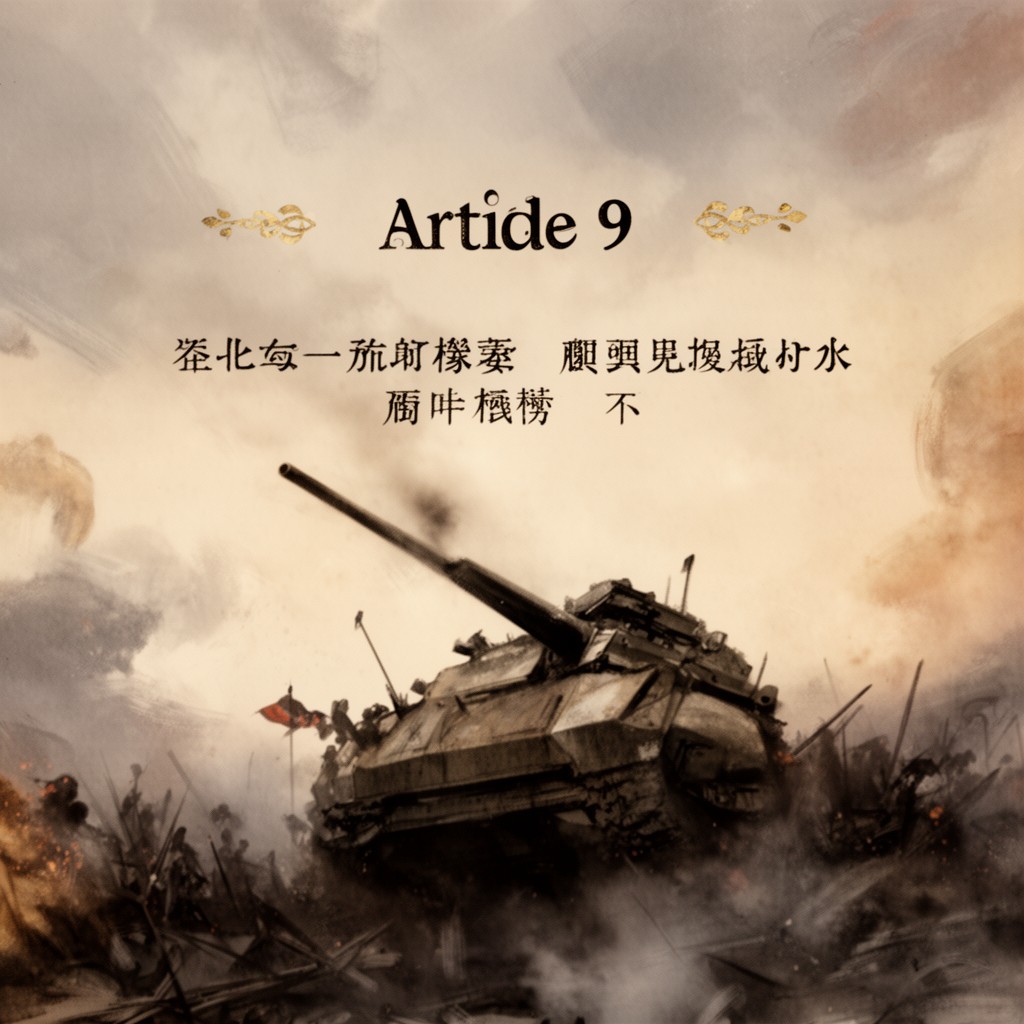 AI-generated illustration of Article 9