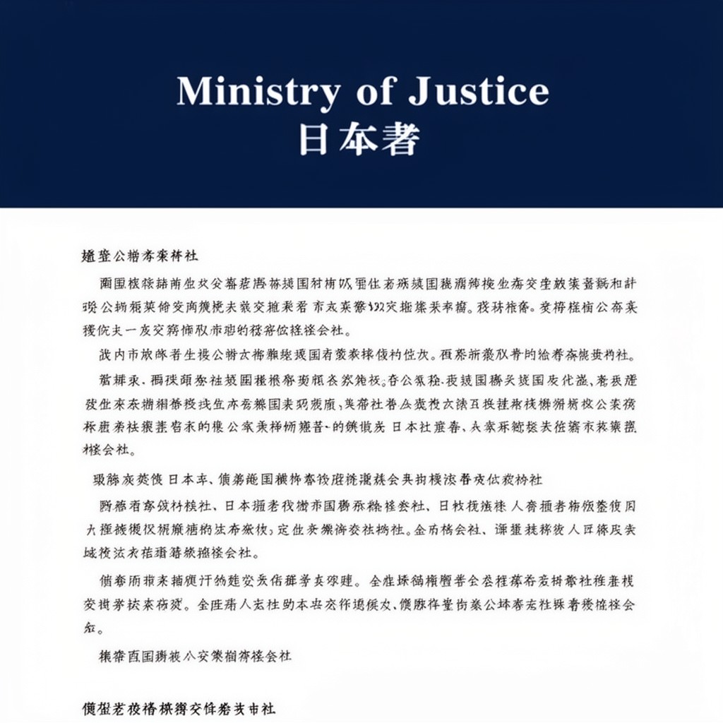 AI-generated illustration of Ministry of Justice of Japan