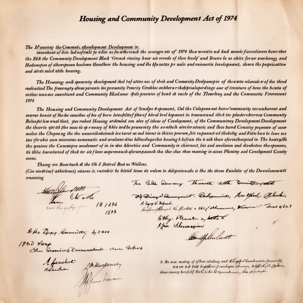 AI-generated illustration of Housing and Community Development Act of 1974