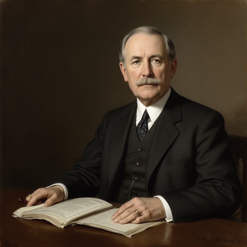 AI-generated illustration of John D. Rockefeller