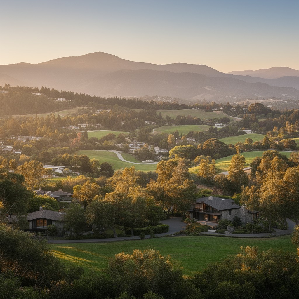 AI-generated illustration of Los Altos Hills, California, United States
