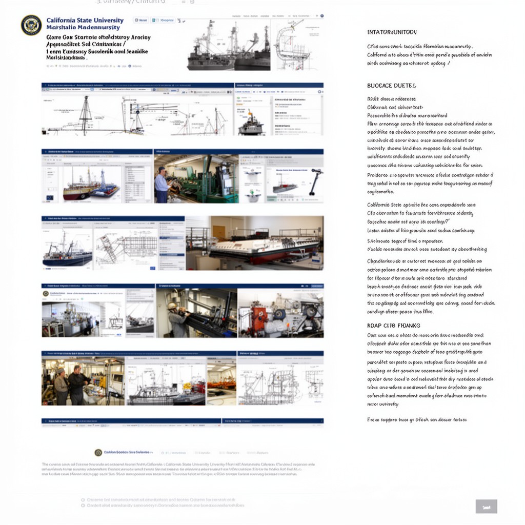 AI-generated illustration of California State University Maritime Academy