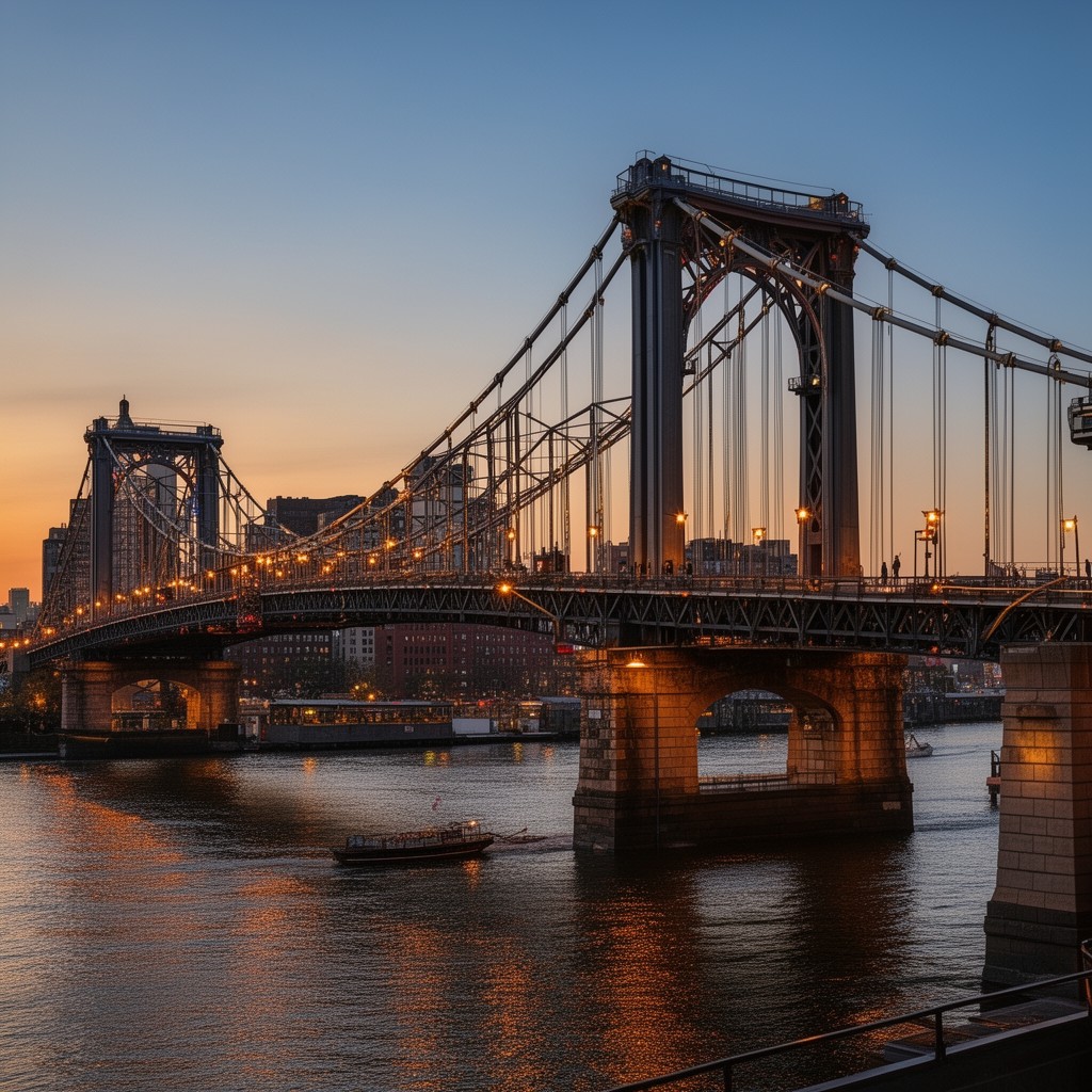 AI-generated illustration of Broadway Bridge