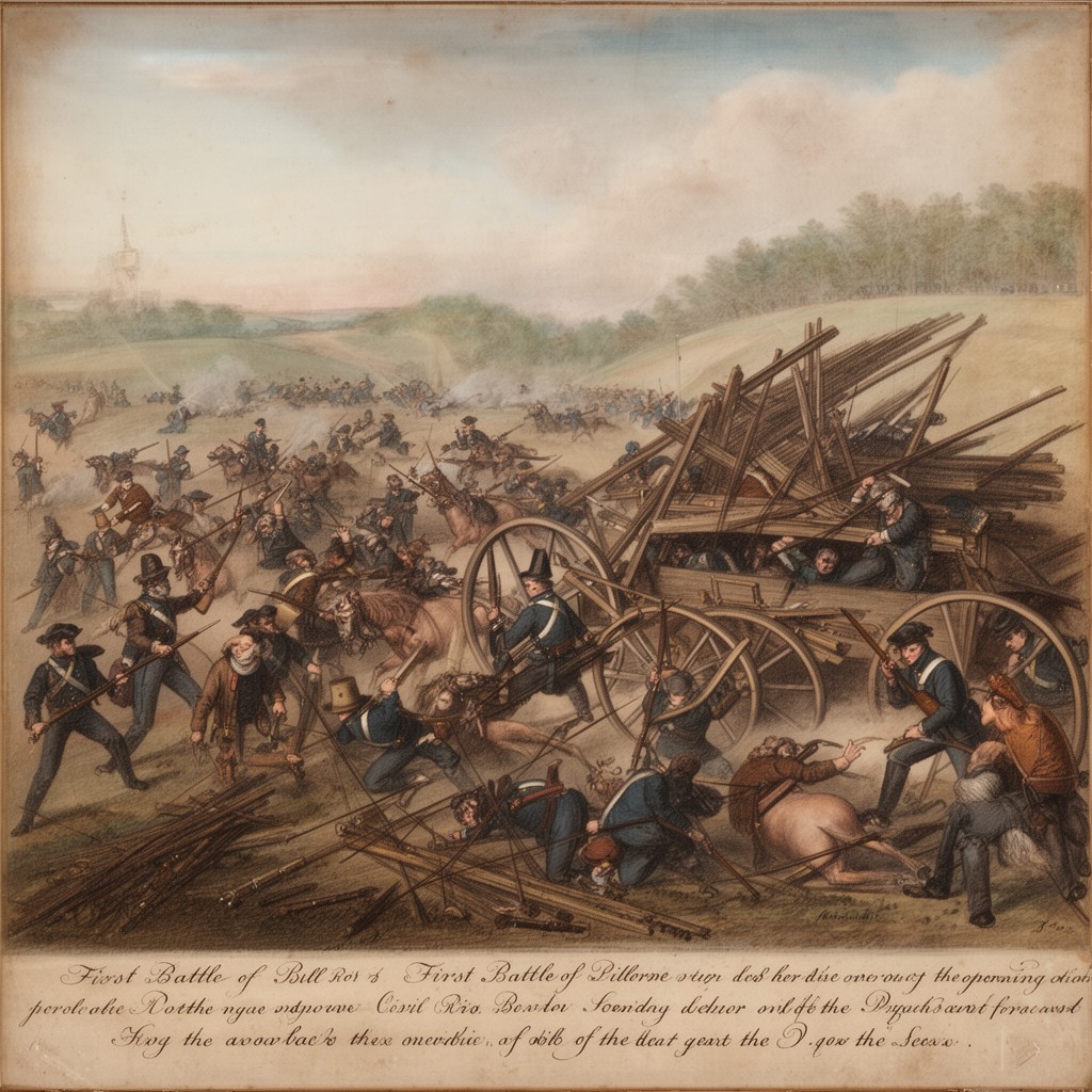 AI-generated illustration of First Battle of Bull Run