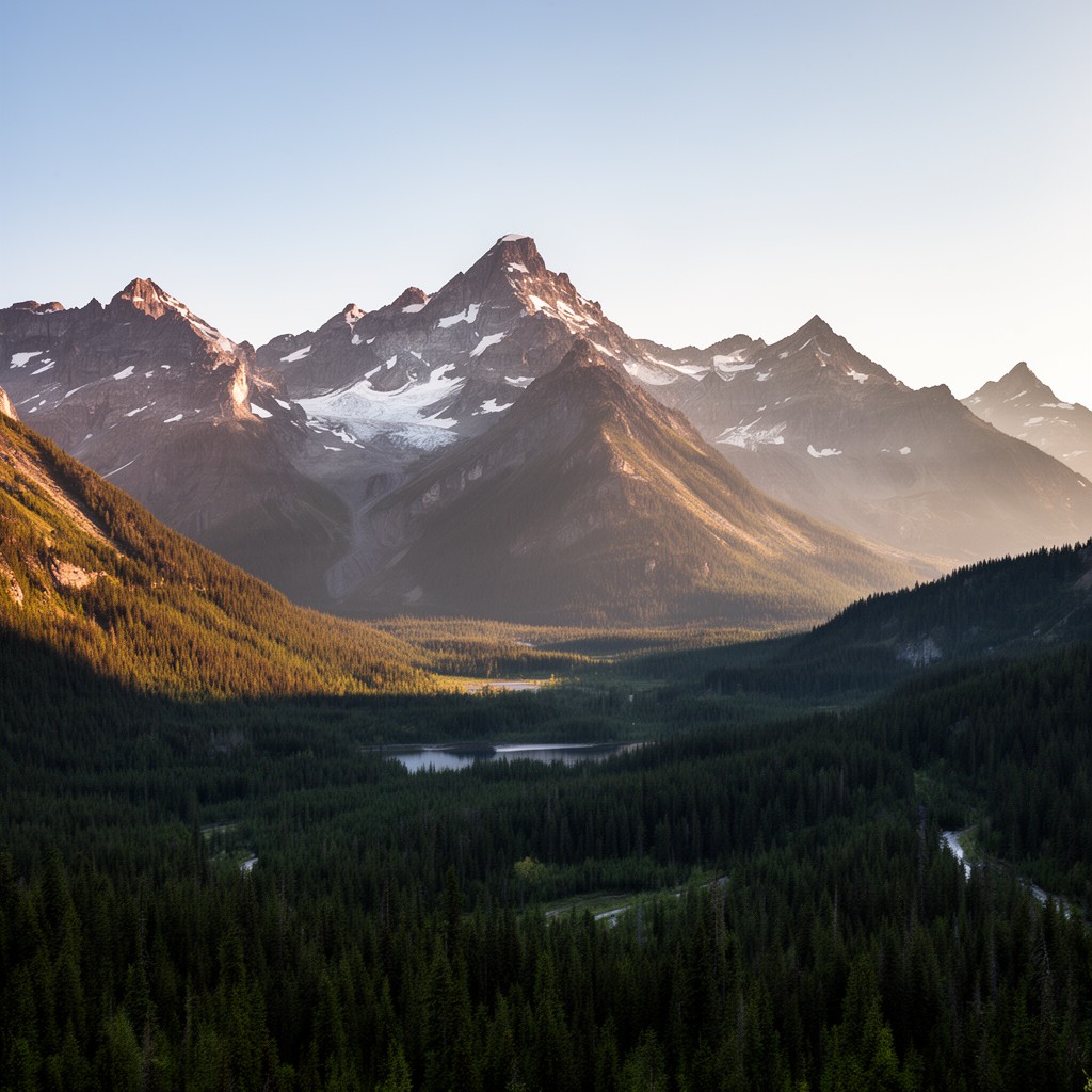 AI-generated illustration of Olympic Mountains