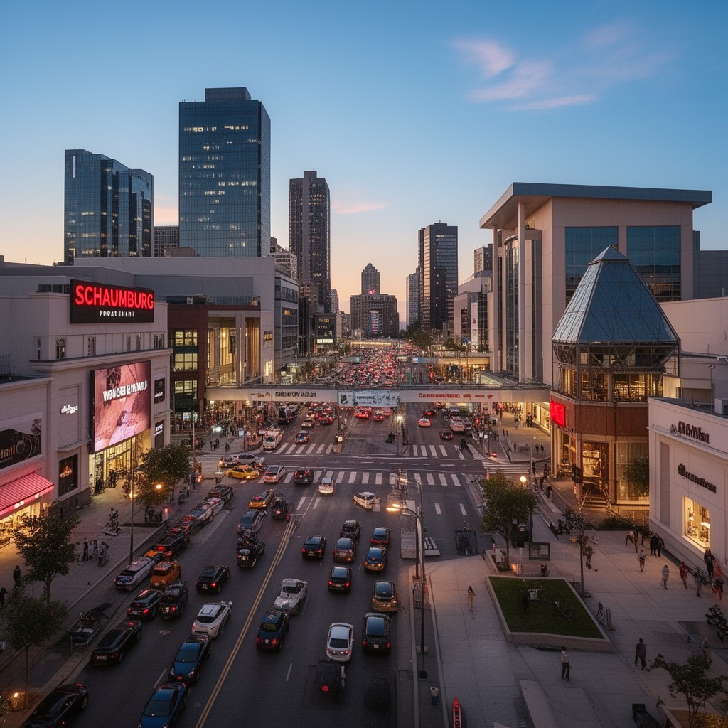 AI-generated illustration of Schaumburg, Illinois