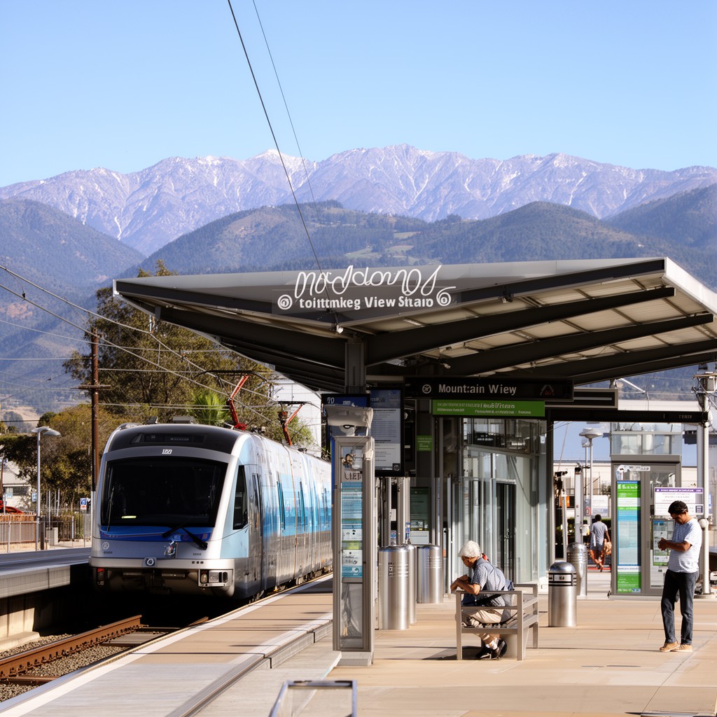 AI-generated illustration of Mountain View station