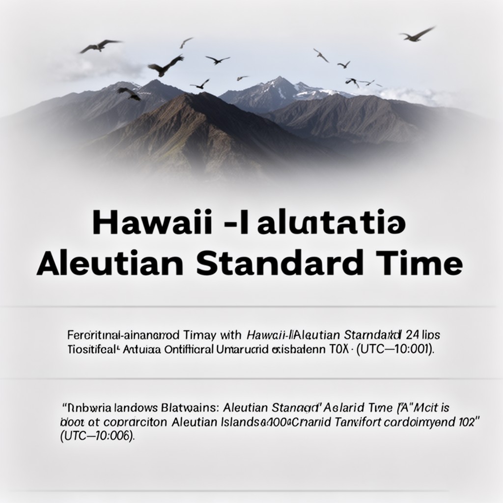 AI-generated illustration of Hawaii–Aleutian Standard Time