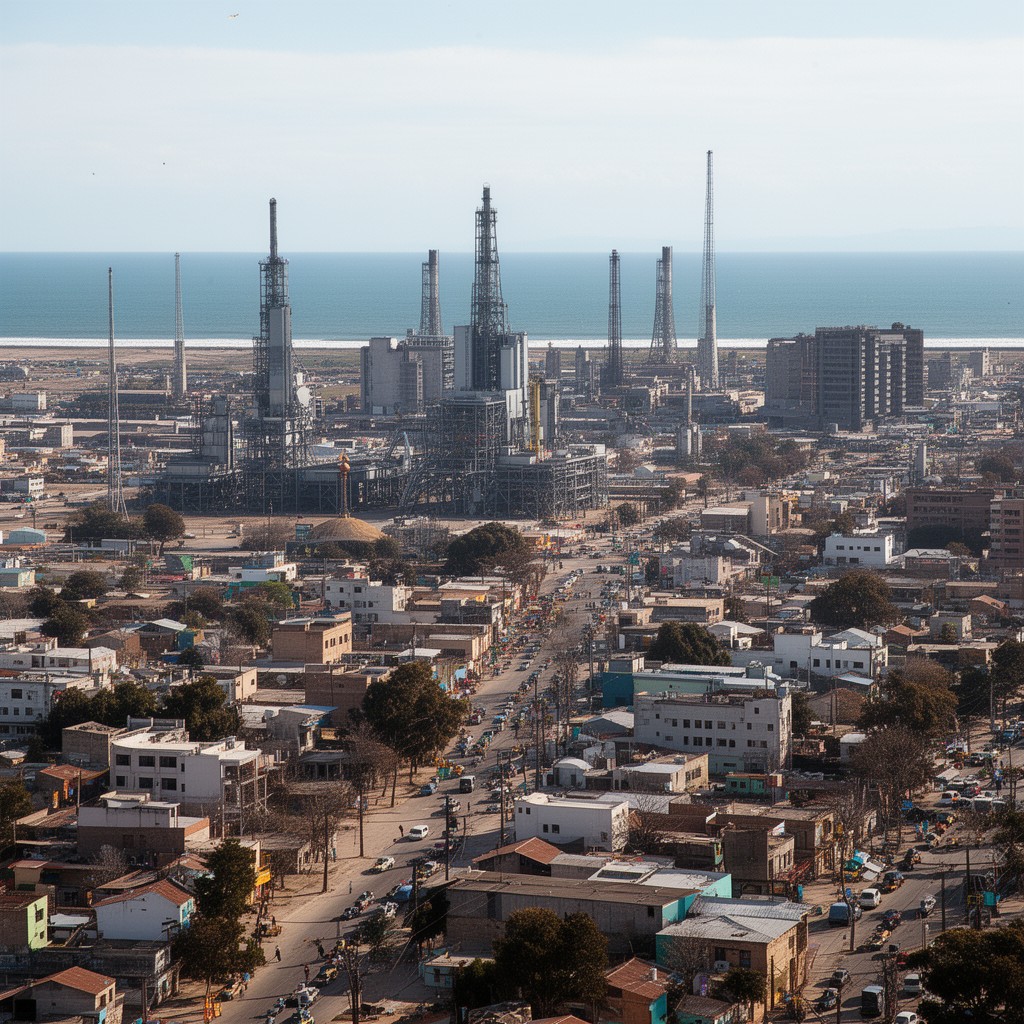 AI-generated illustration of Comodoro Rivadavia