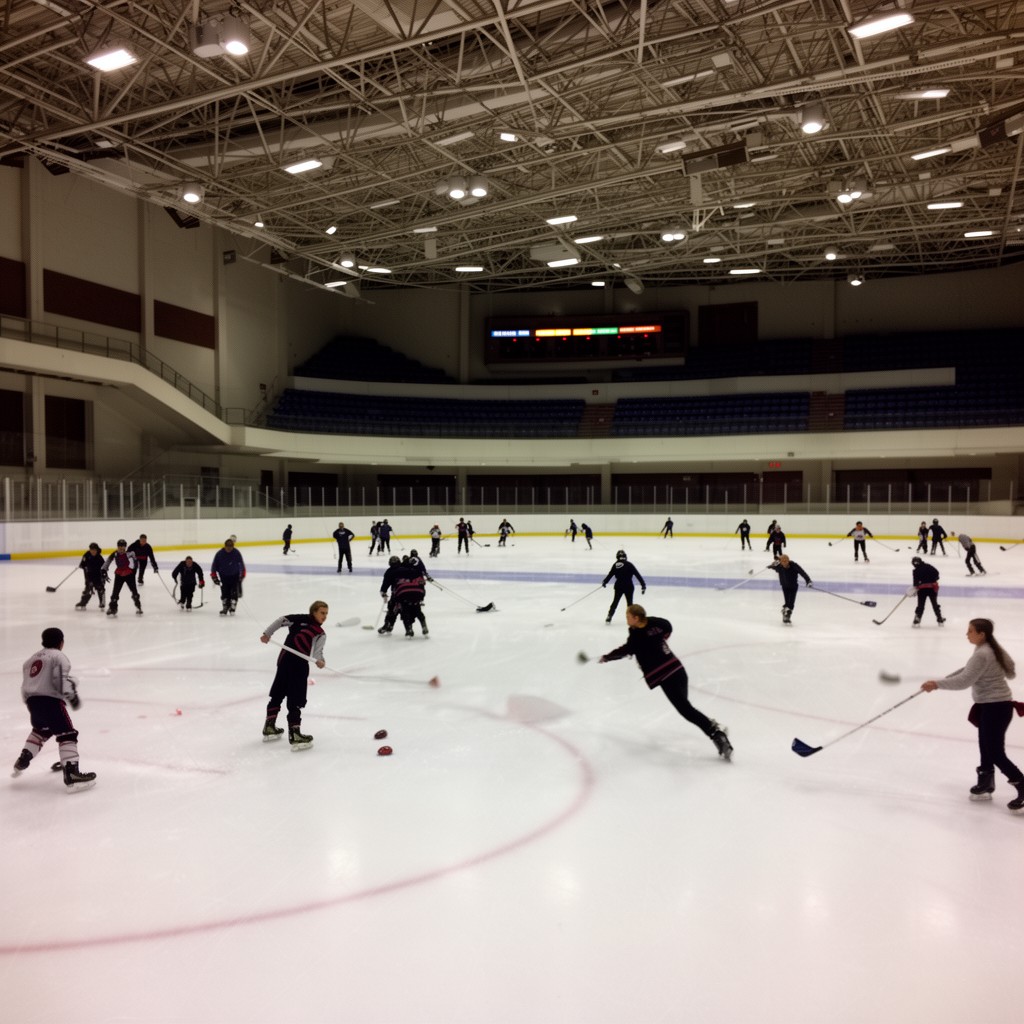 AI-generated illustration of Johnson Ice Rink