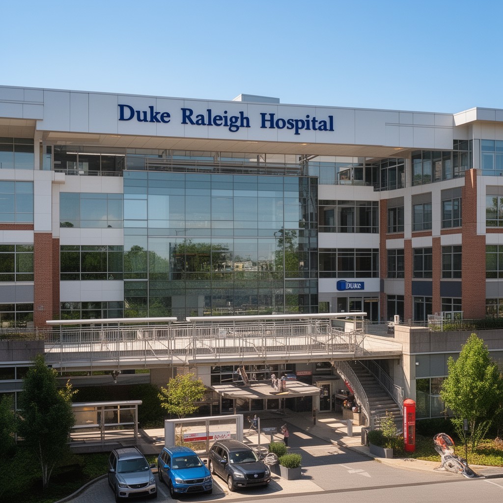 AI-generated illustration of Duke Raleigh Hospital