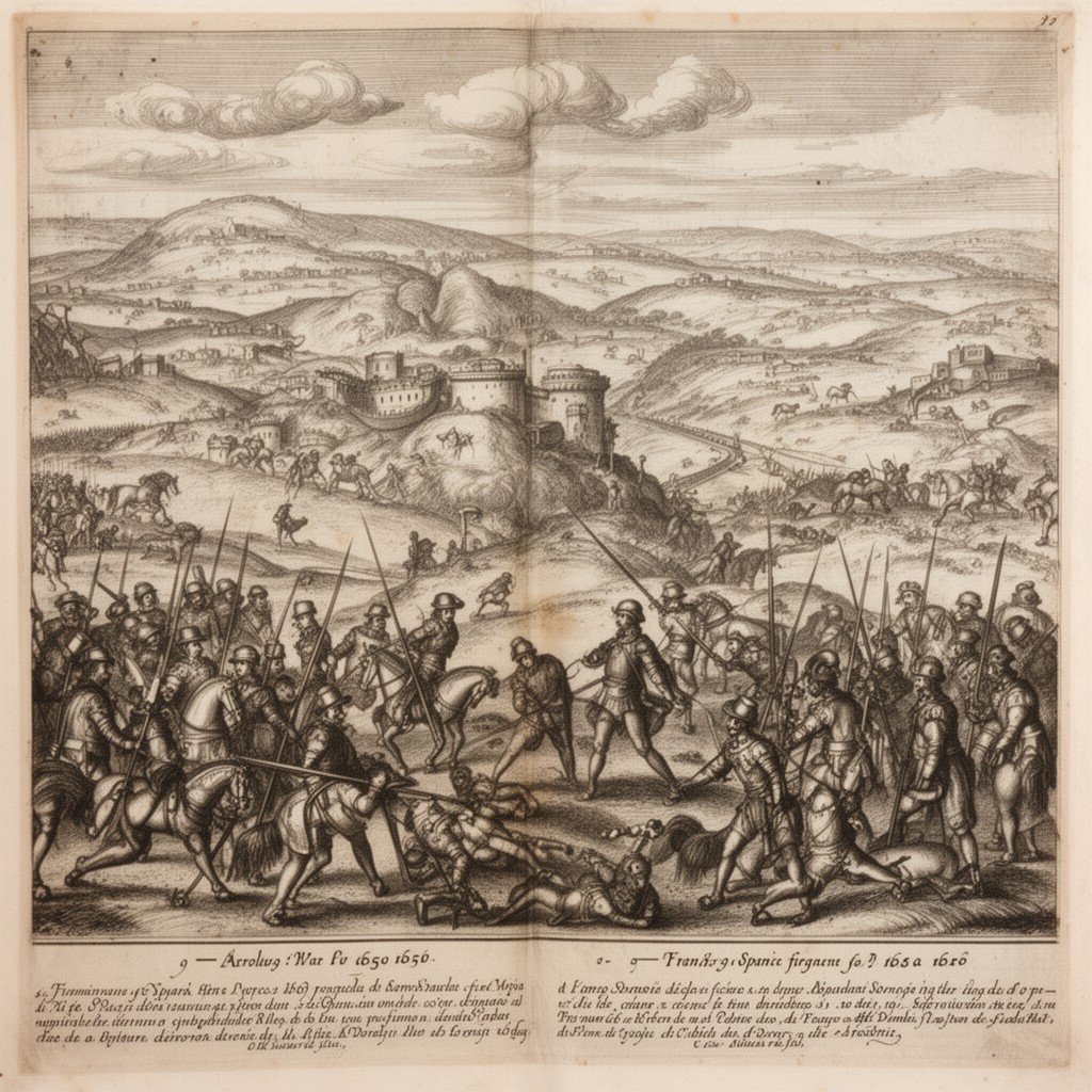 AI-generated illustration of Franco-Spanish War (1635–1659)