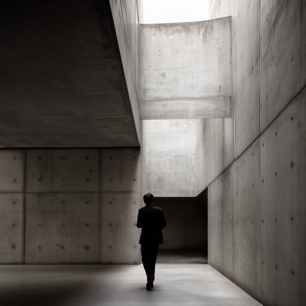 AI-generated illustration of Tadao Ando