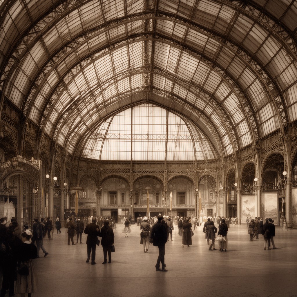 AI-generated illustration of Galerie des Machines