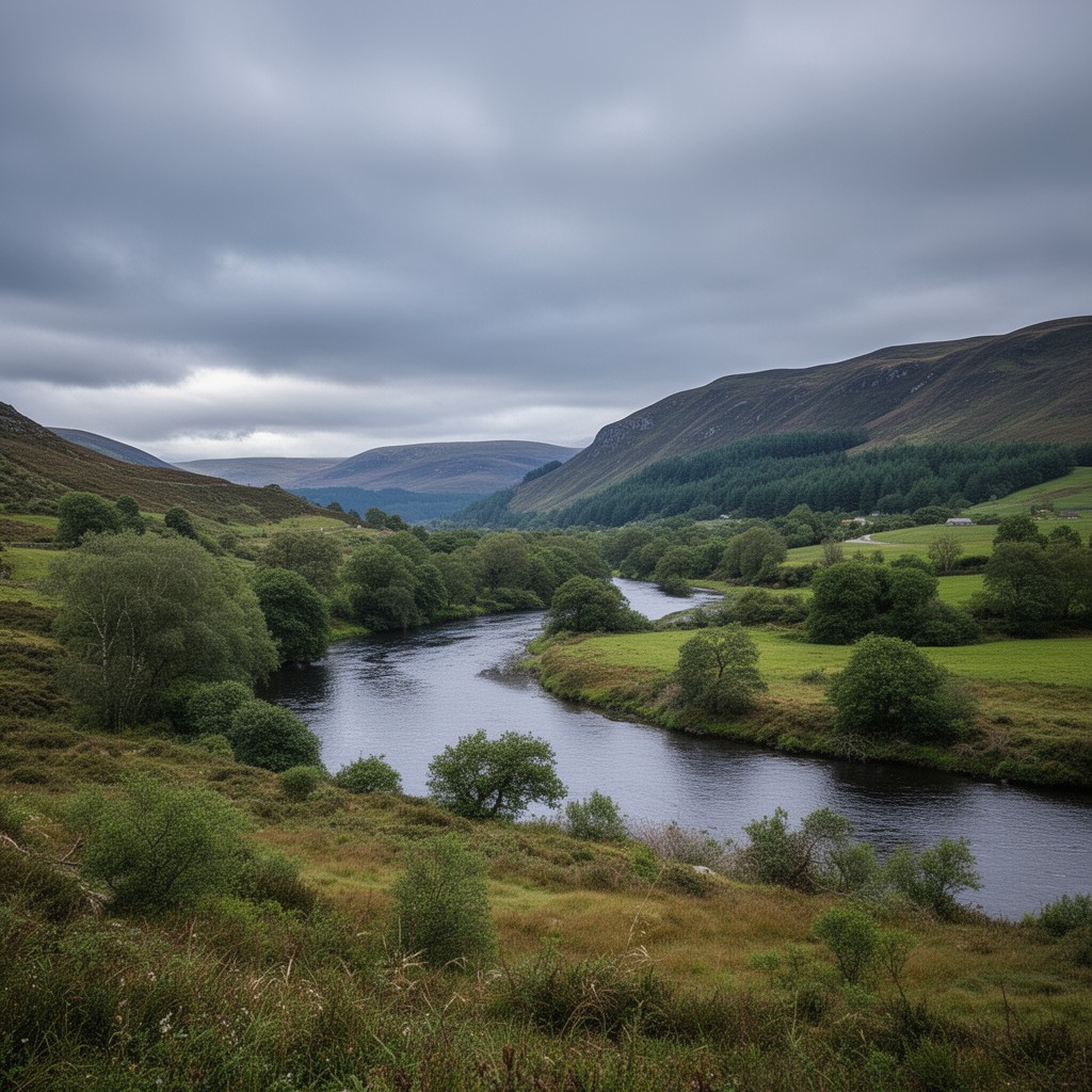 AI-generated illustration of River South Esk