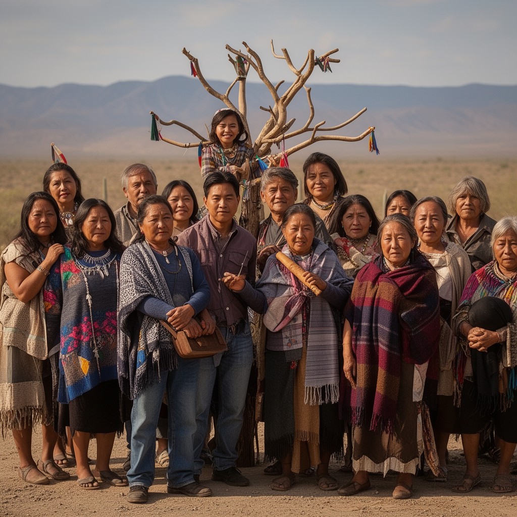 AI-generated illustration of Kumeyaay people