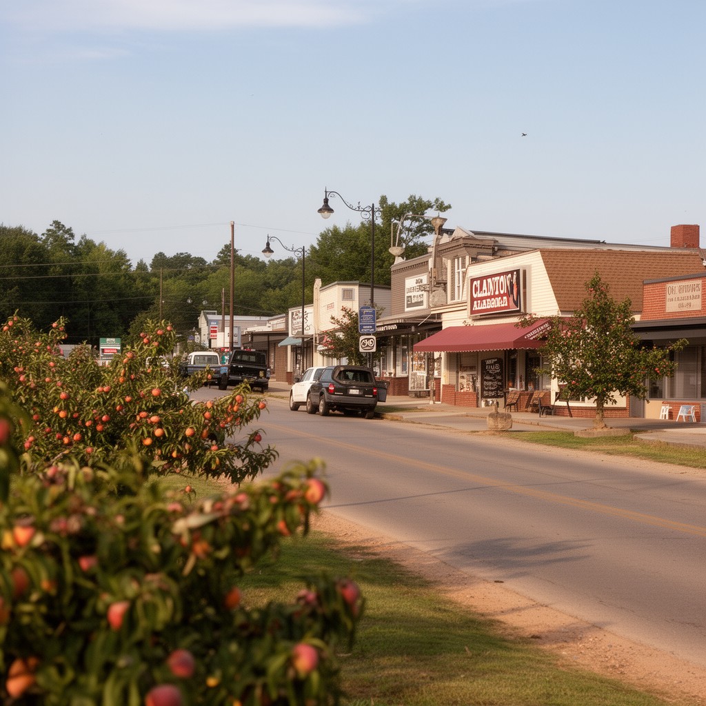 AI-generated illustration of Clanton, Alabama