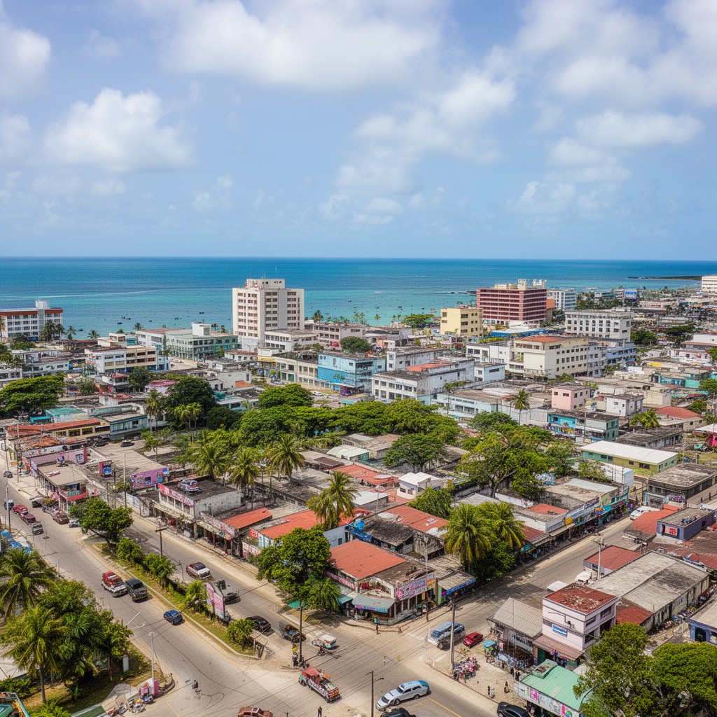 AI-generated illustration of Belize City