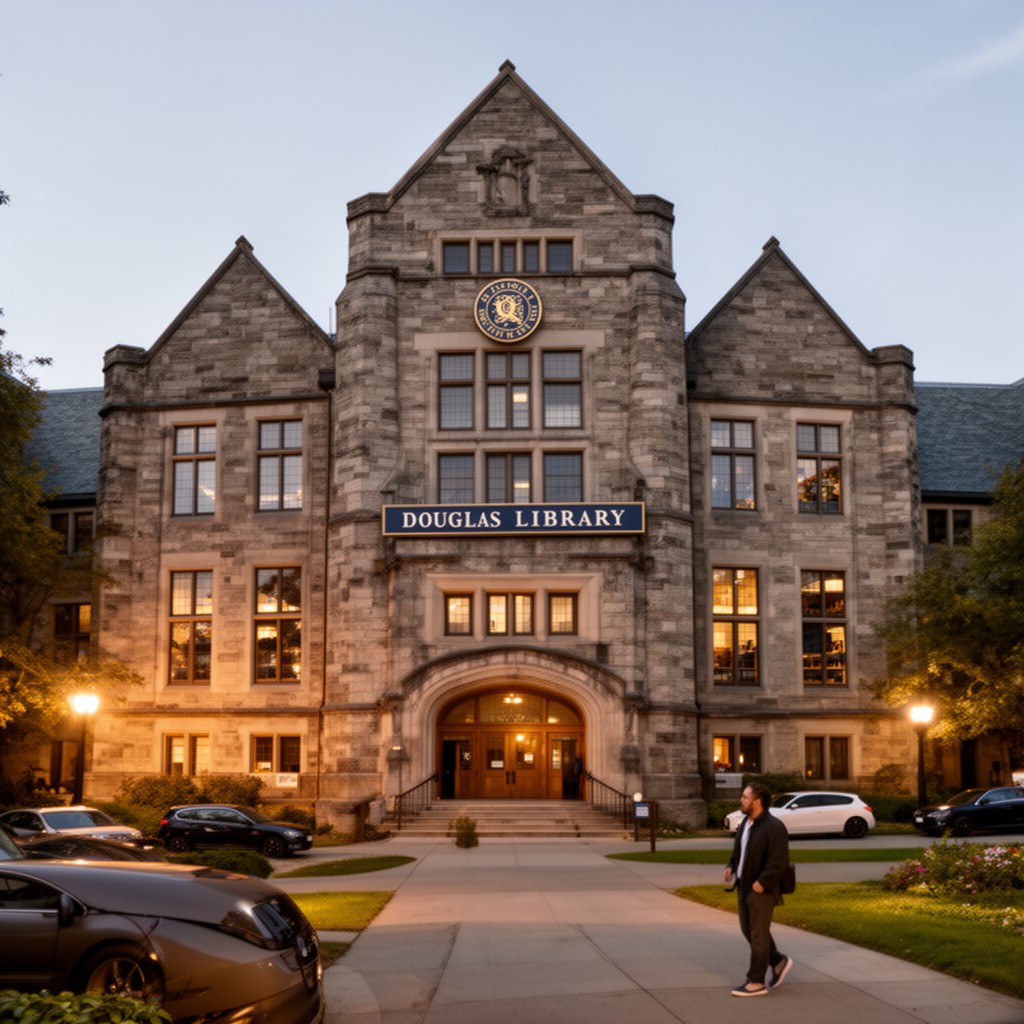 AI-generated illustration of Douglas Library