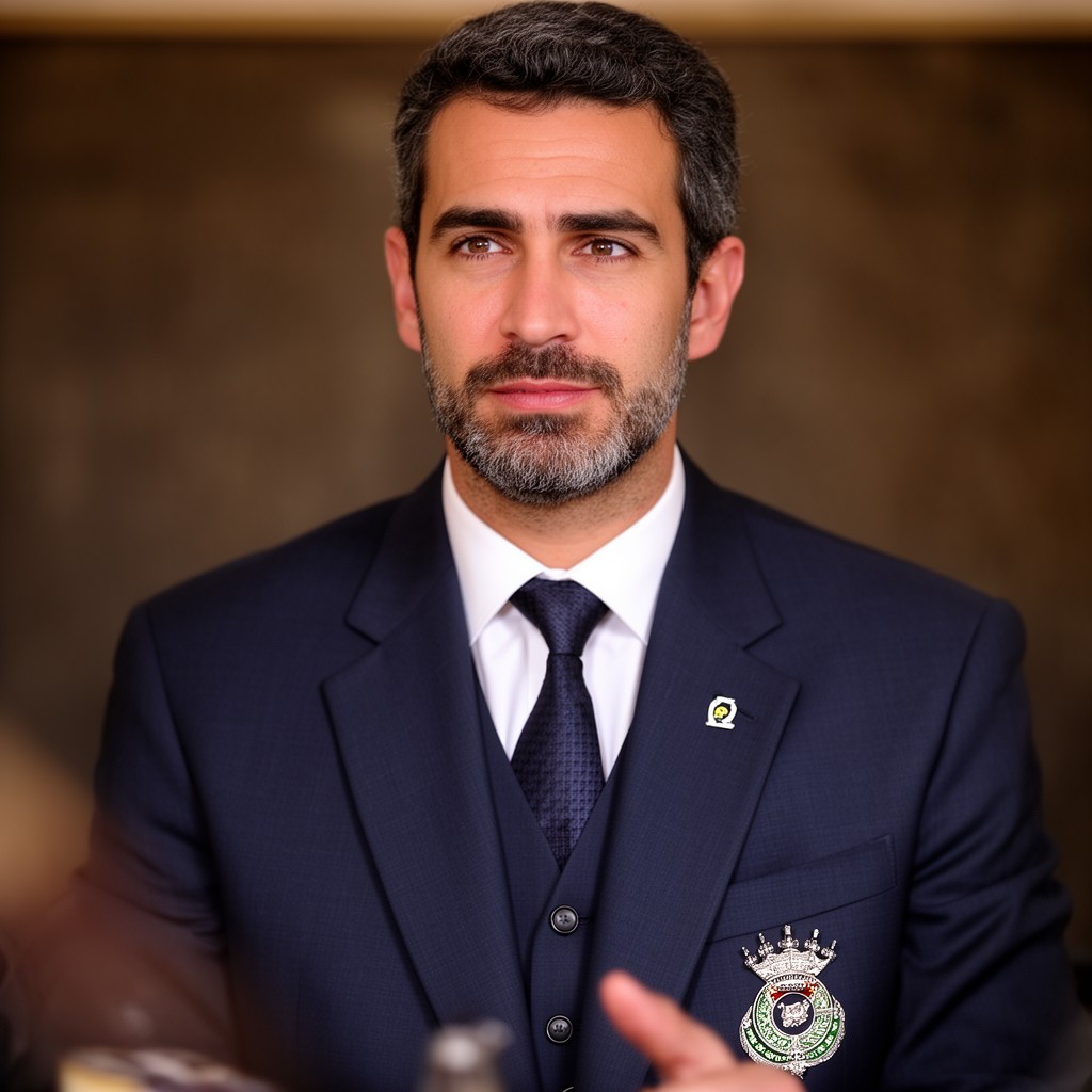 AI-generated illustration of Prince Hamzah bin Hussein