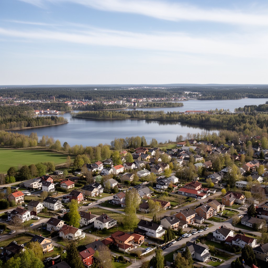 AI-generated illustration of Vallentuna Municipality
