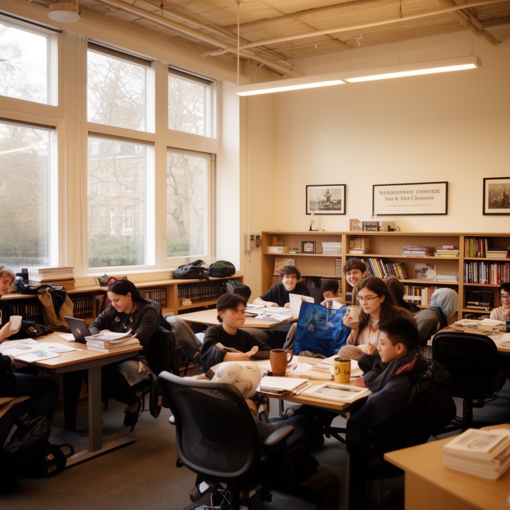 AI-generated illustration of Yale Freshman Counselors’ offices