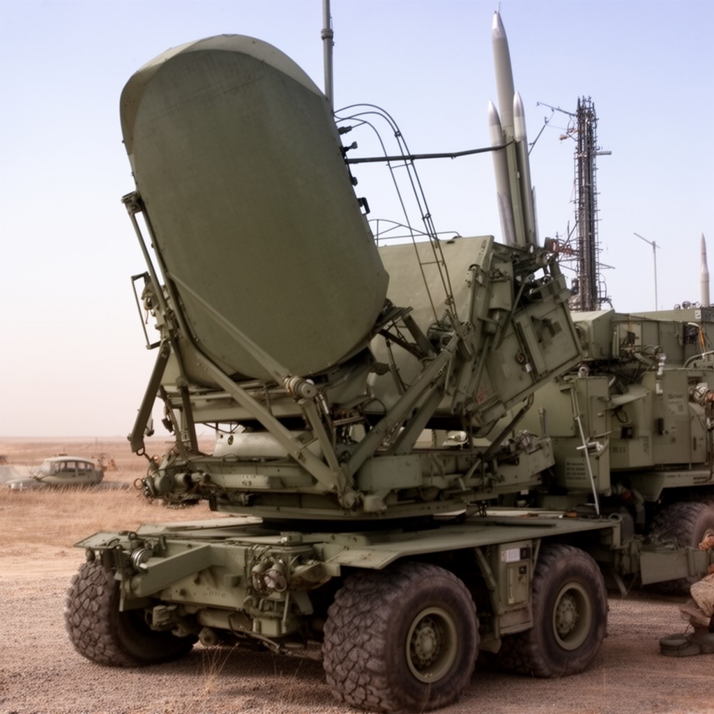 AI-generated illustration of AN/MPQ-53 radar