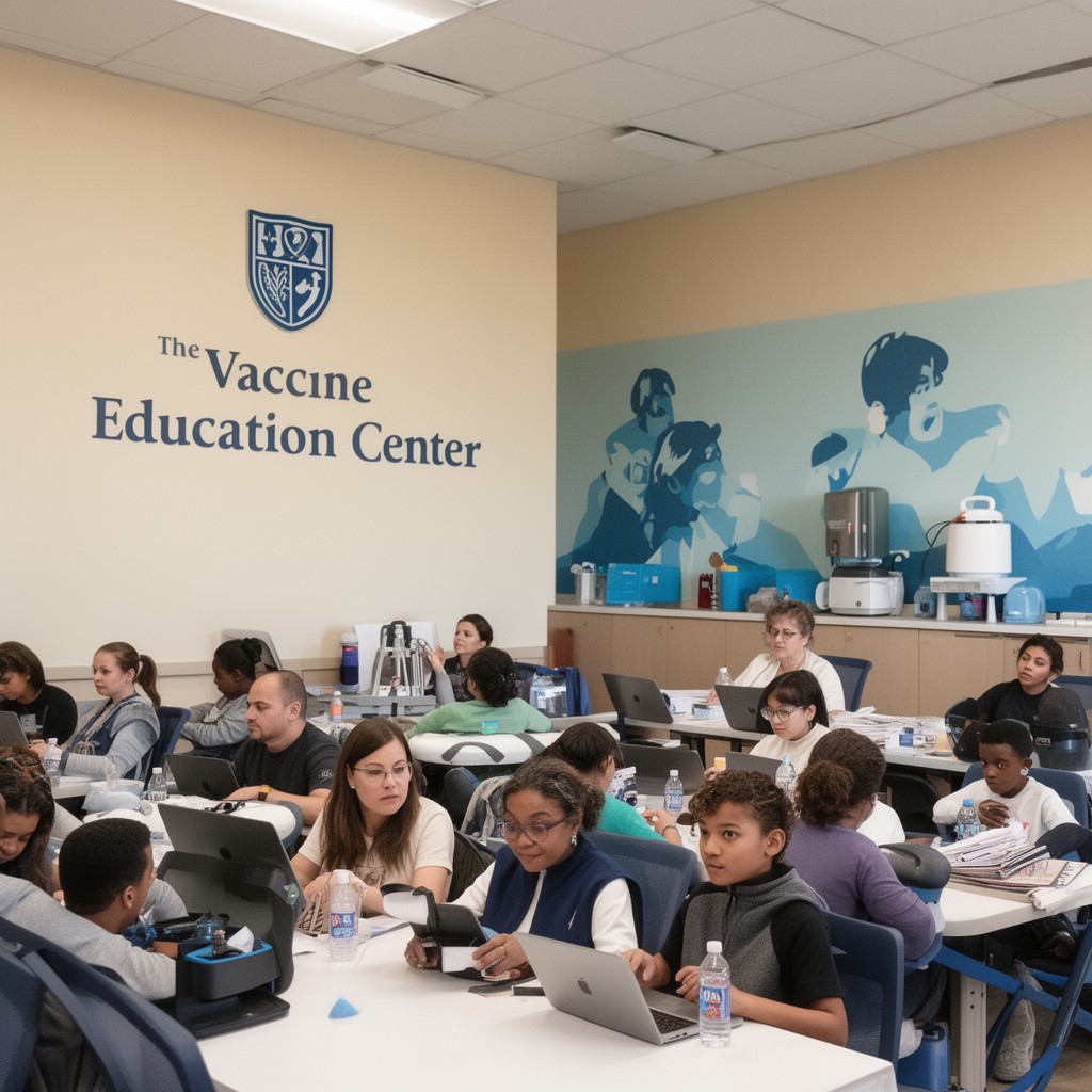 AI-generated illustration of Vaccine Education Center