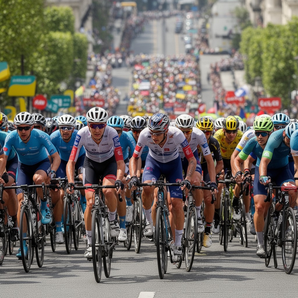 AI-generated illustration of Tour de France
