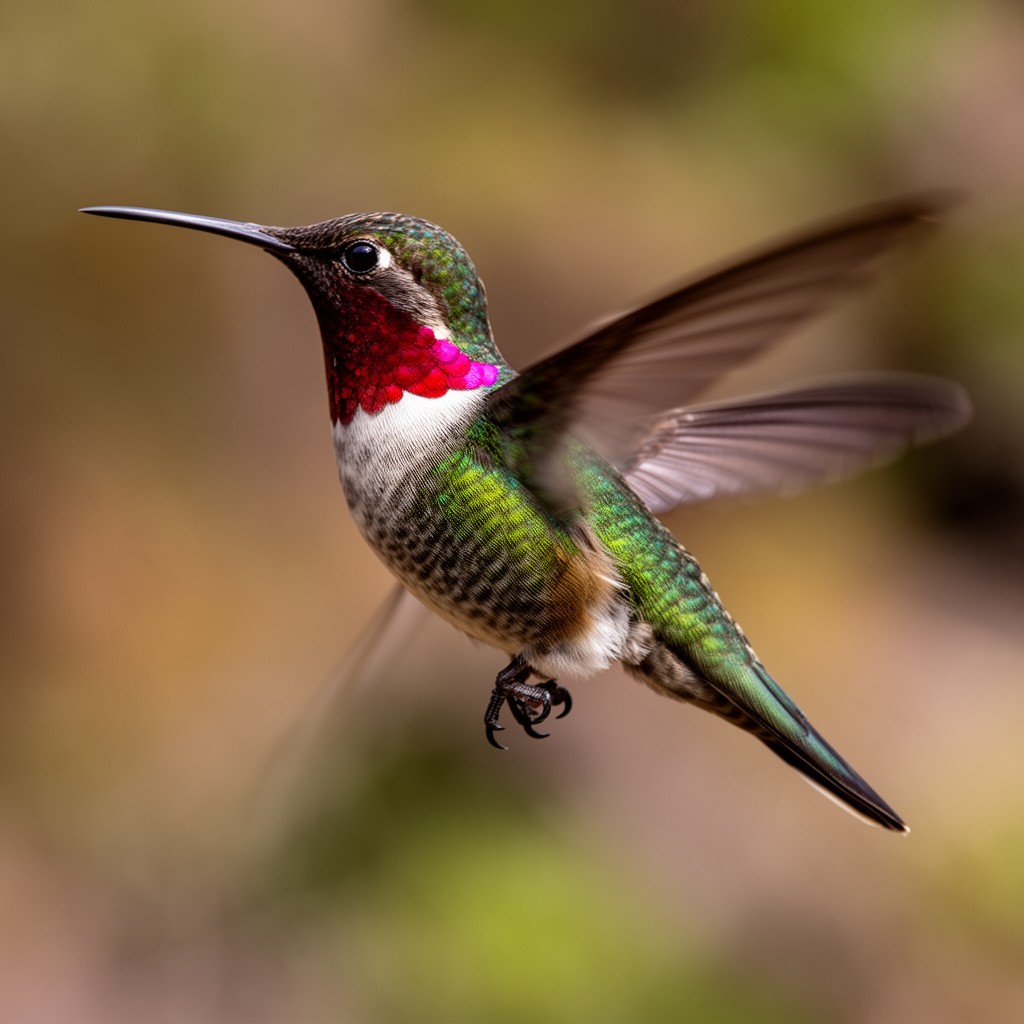 AI-generated illustration of Juan Fernández firecrown hummingbird
