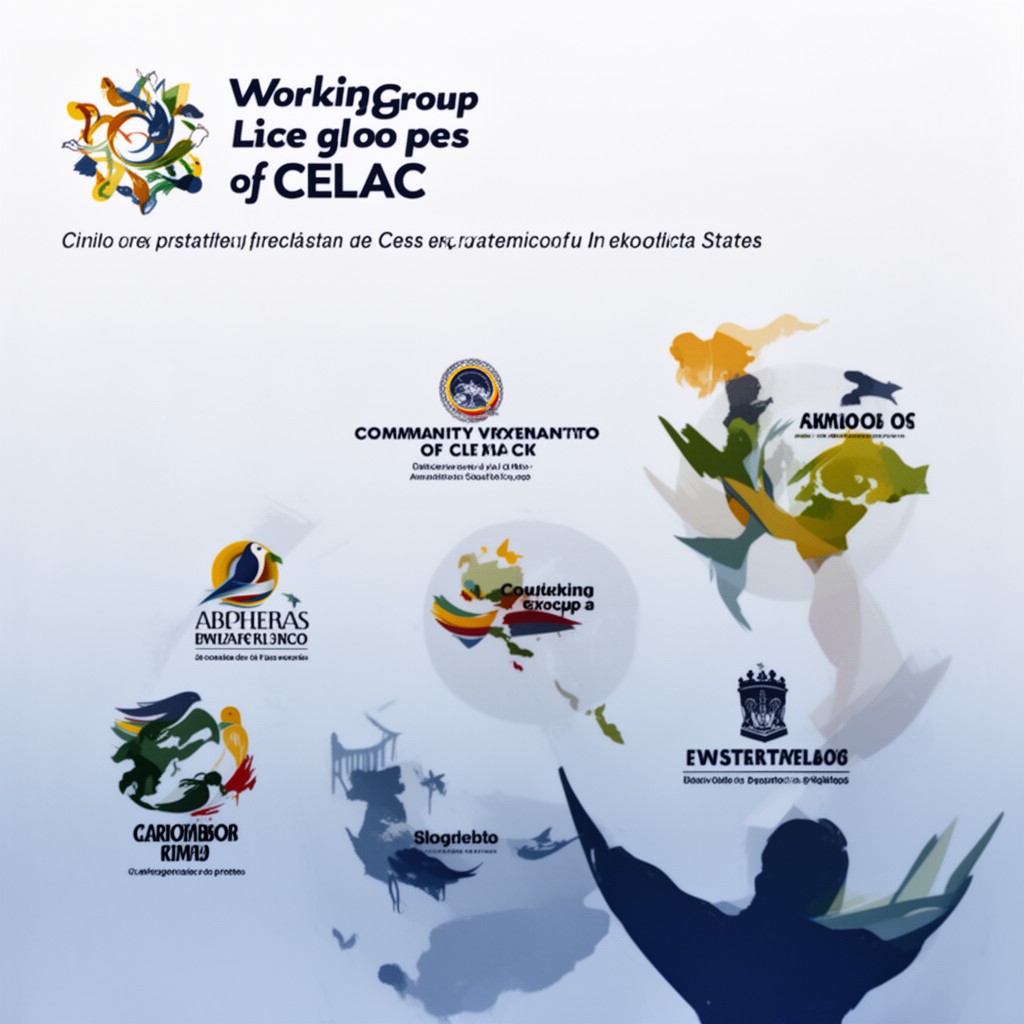 AI-generated illustration of Working Groups of CELAC