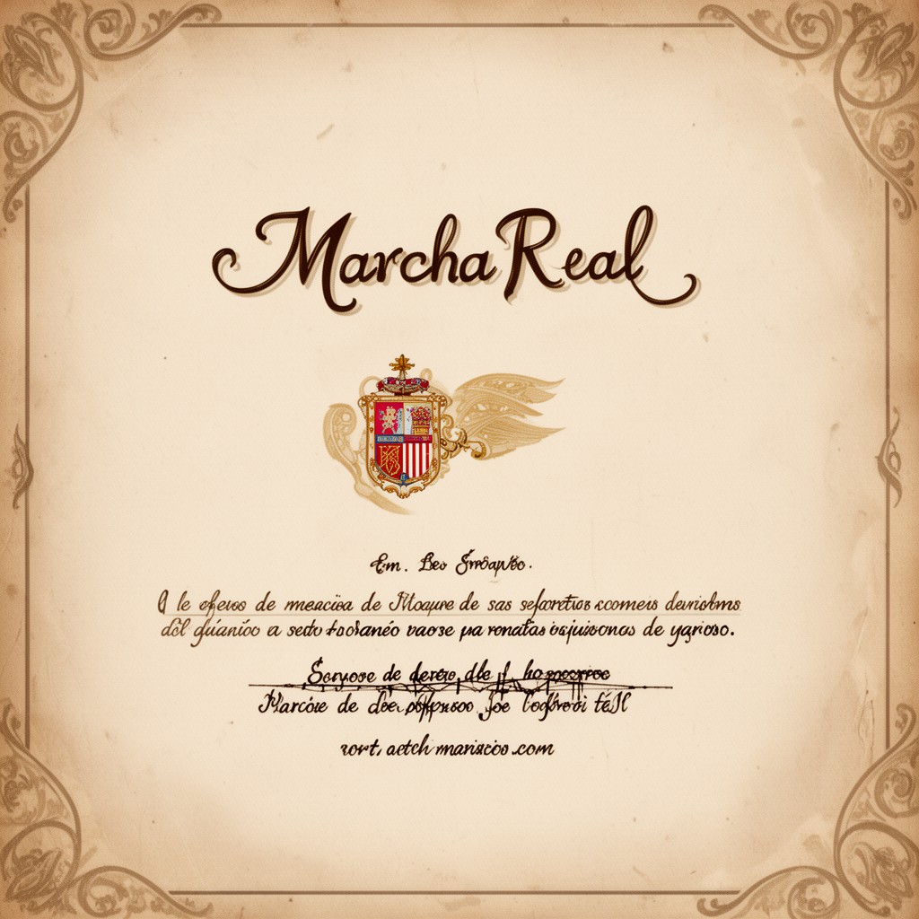 AI-generated illustration of Marcha Real