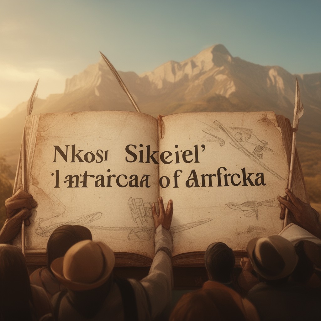 AI-generated illustration of Nkosi Sikelel' iAfrika (part)