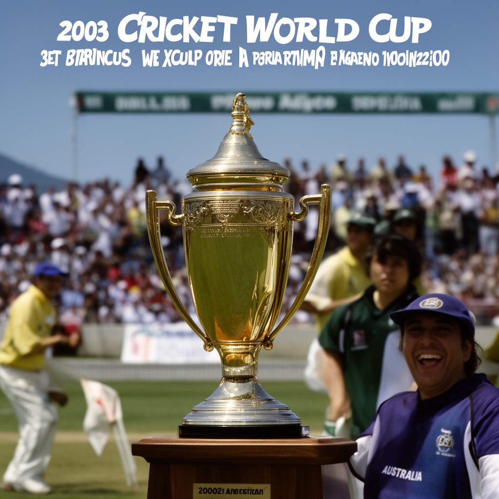AI-generated illustration of 2003 Cricket World Cup