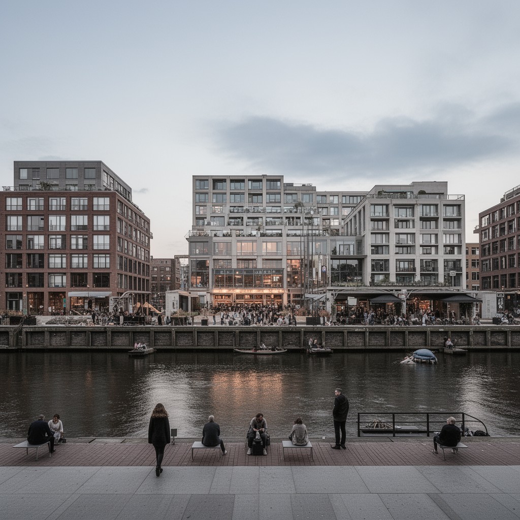 AI-generated illustration of Eastern Docklands