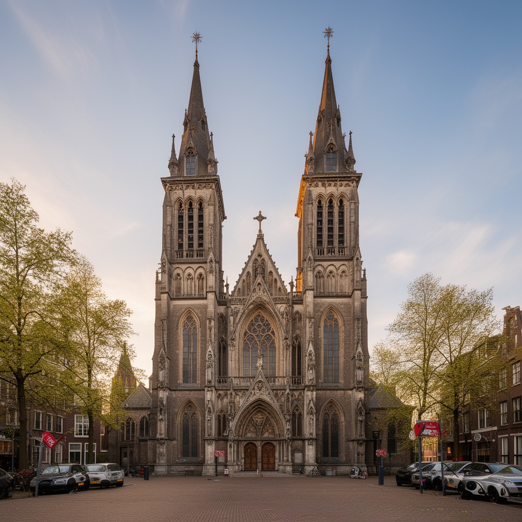 AI-generated illustration of De Krijtberg church