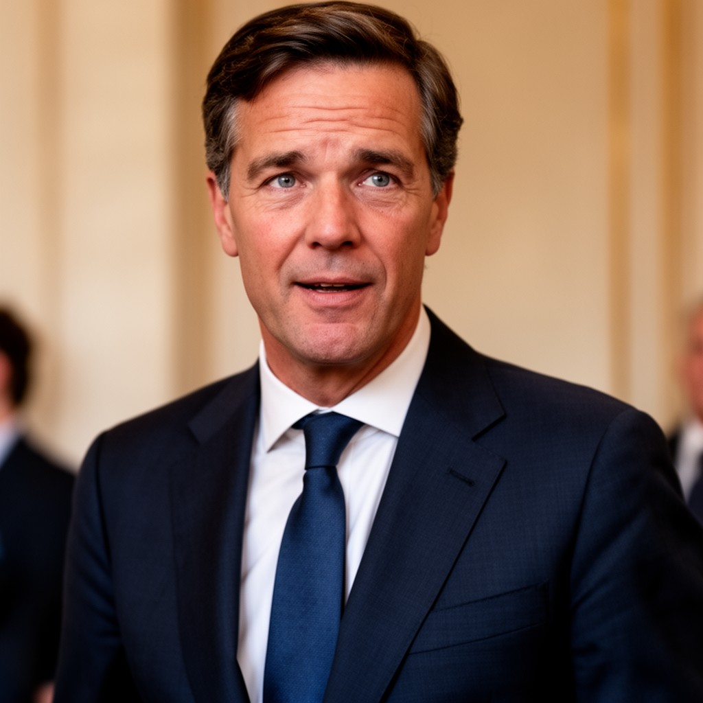 AI-generated illustration of Mark Rutte