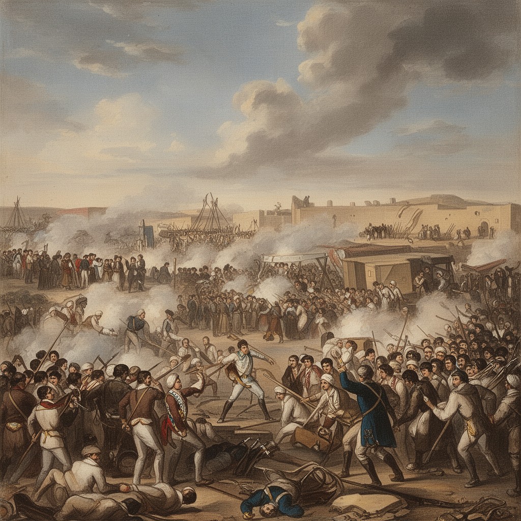 AI-generated illustration of Battle of Abukir (1799)