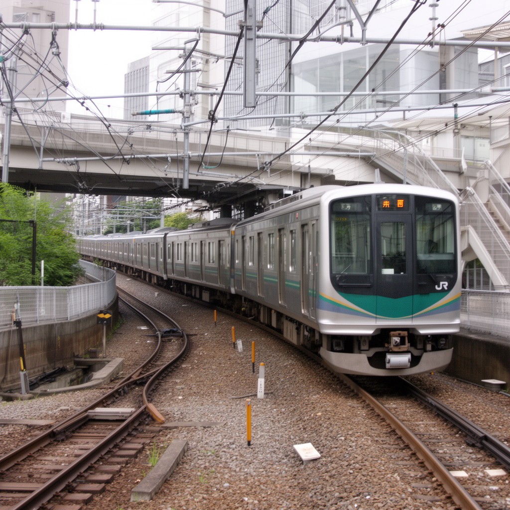 AI-generated illustration of JR Shonan–Shinjuku Line