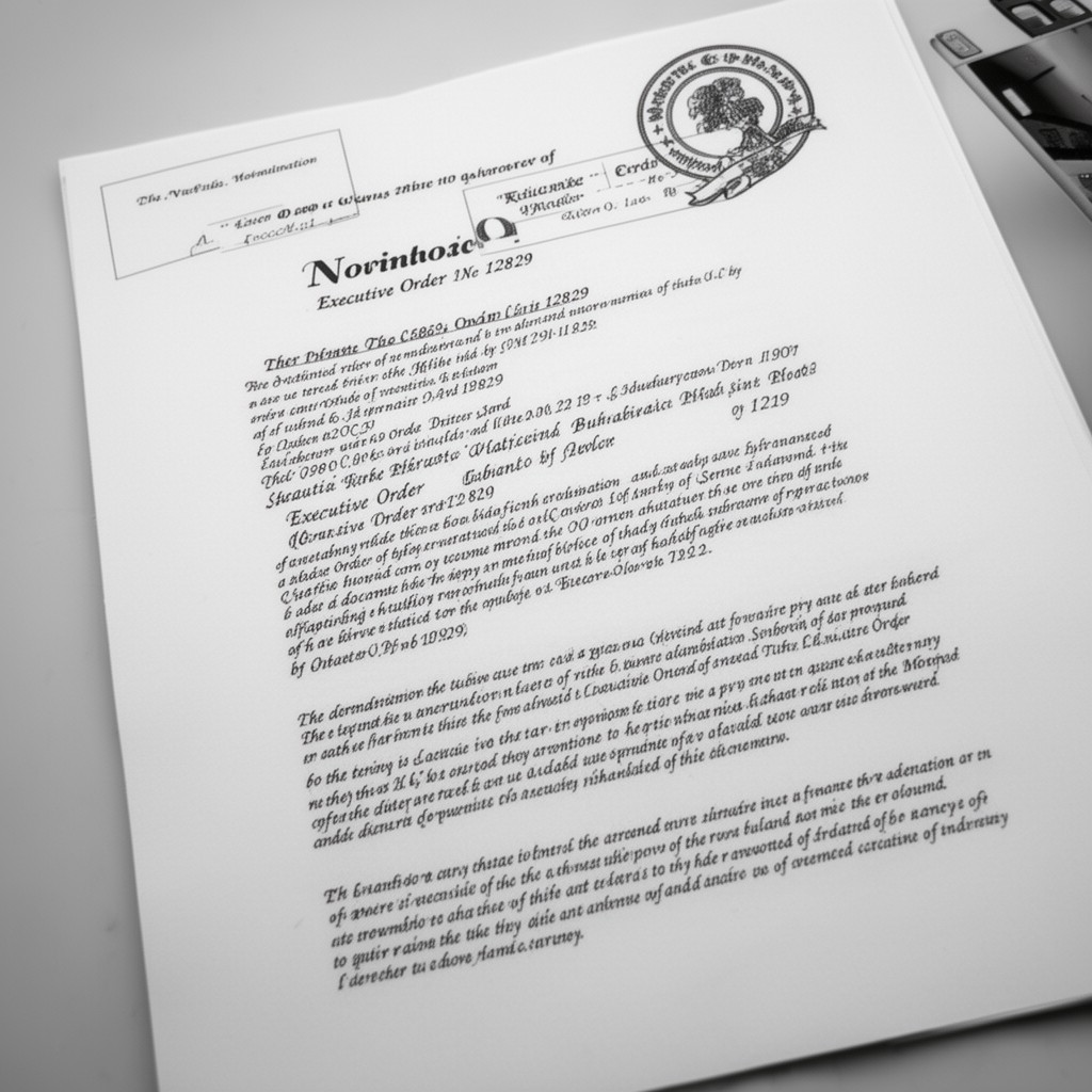 AI-generated illustration of Executive Order 12829