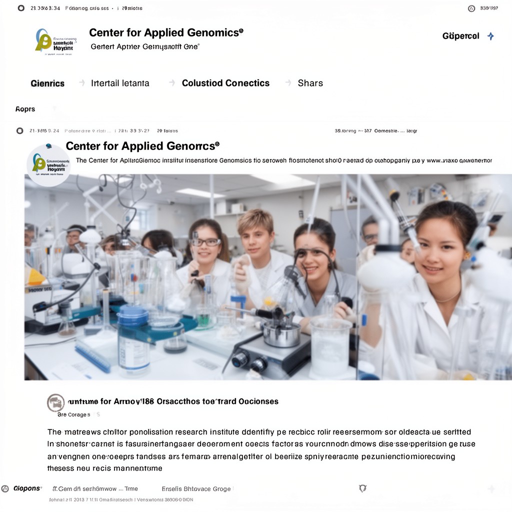 AI-generated illustration of Center for Applied Genomics