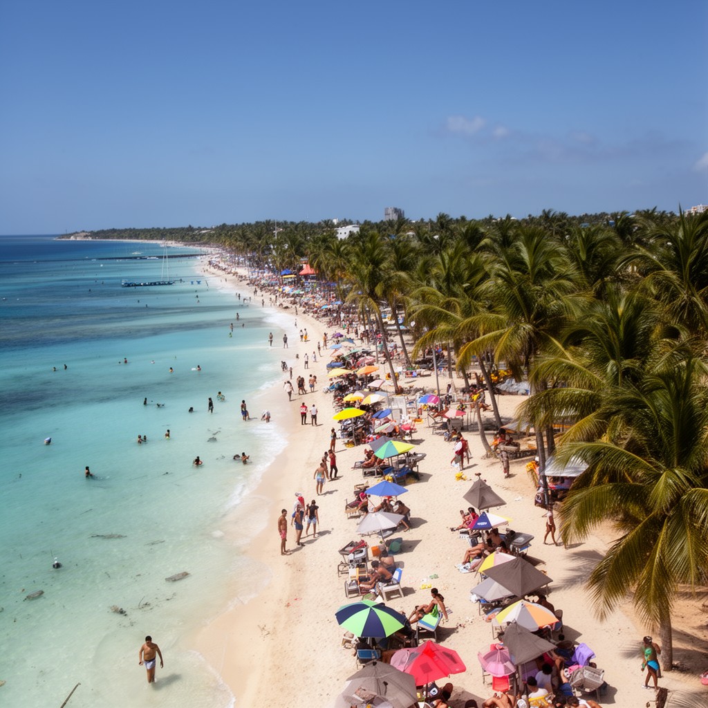 AI-generated illustration of Playa del Carmen, Mexico