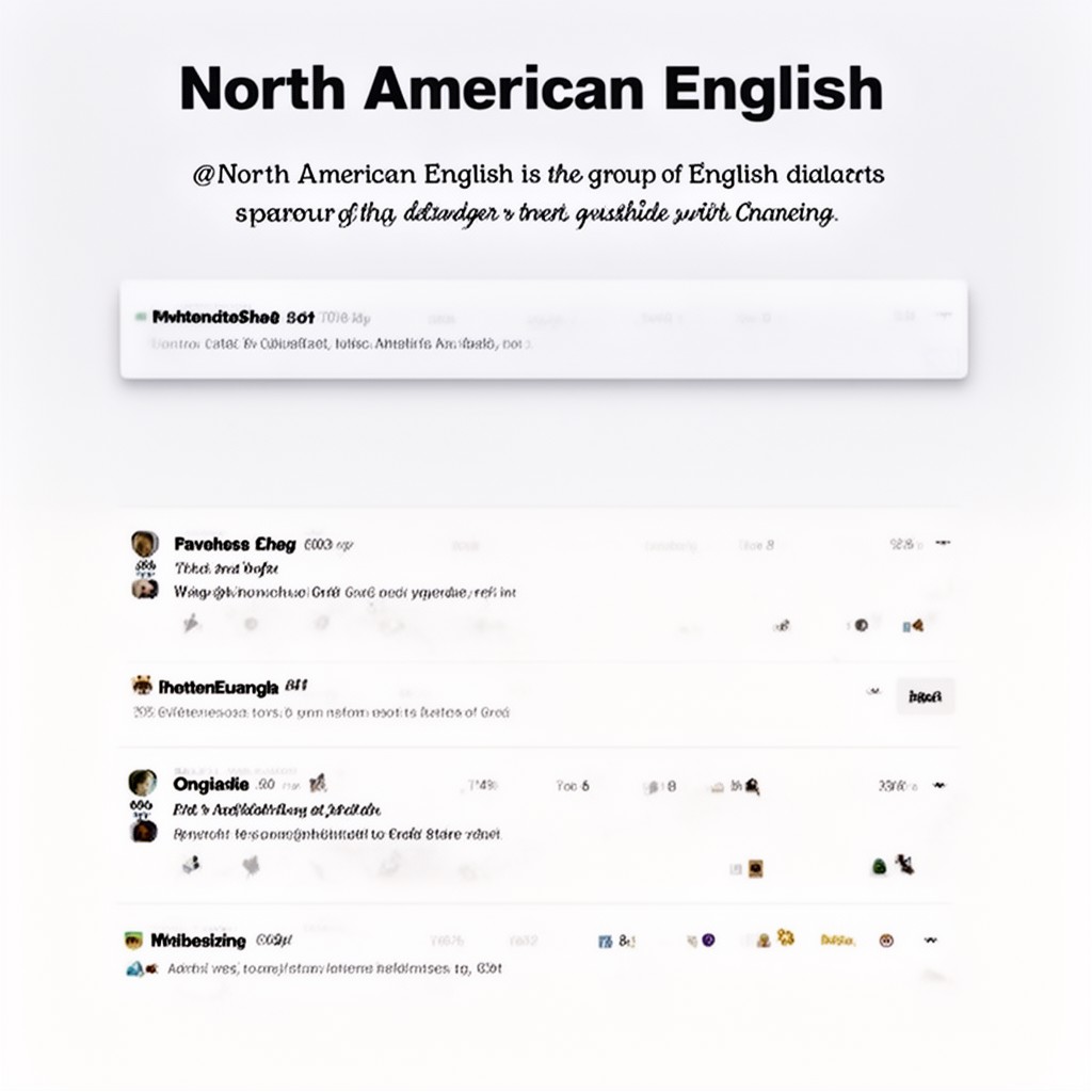 AI-generated illustration of North American English