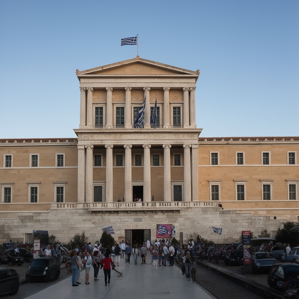 AI-generated illustration of Hellenic Parliament