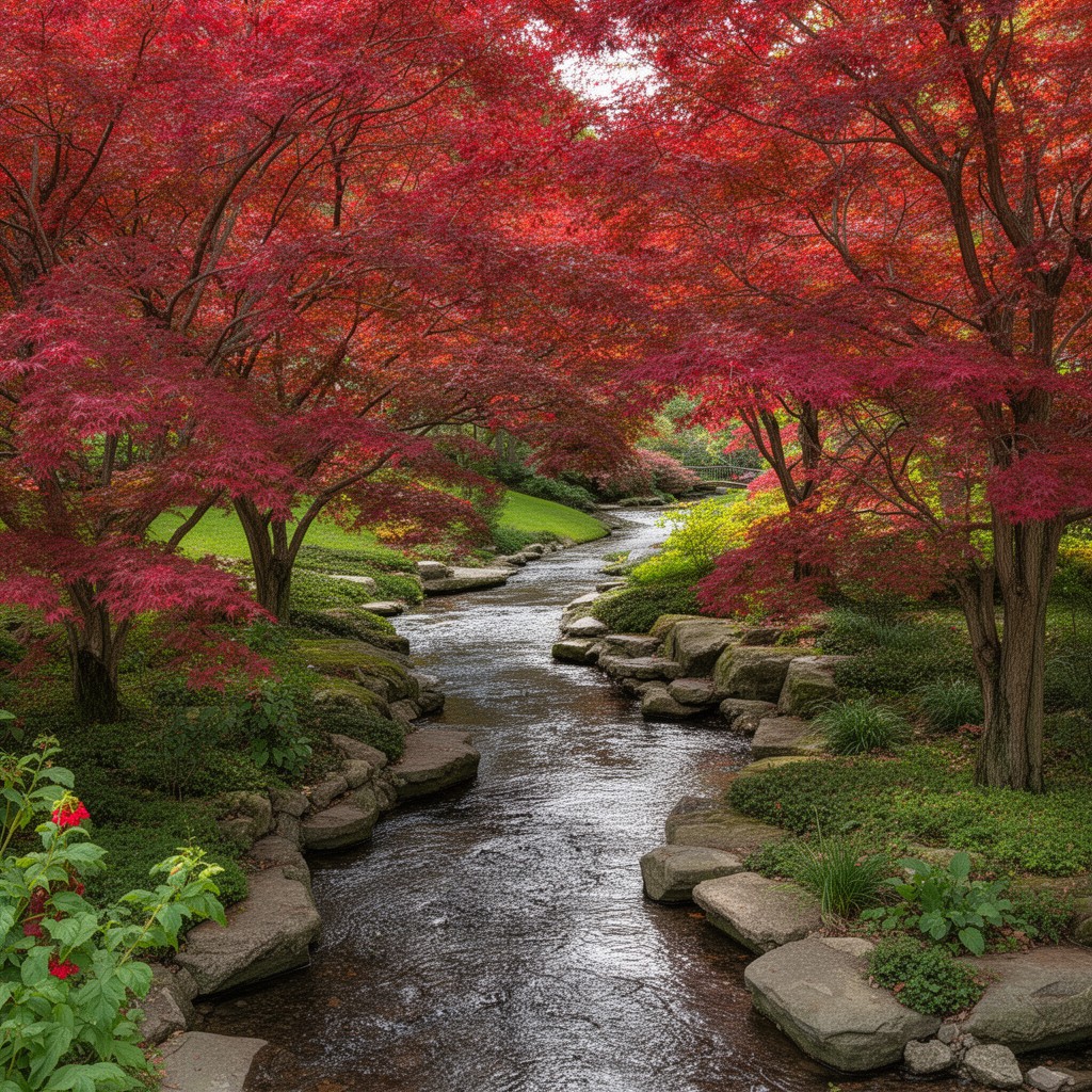 AI-generated illustration of Nancy Rutchik Red Maple Rill