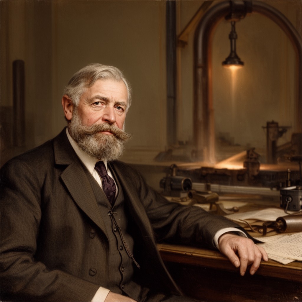 AI-generated illustration of Andrew Carnegie