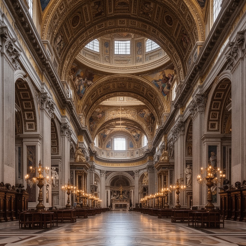 AI-generated illustration of Basilica of Saint Paul Outside the Walls