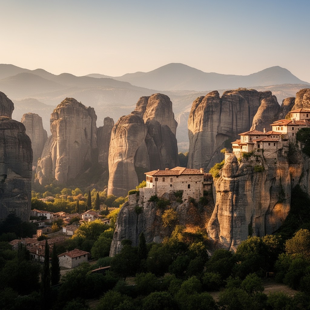 AI-generated illustration of Meteora